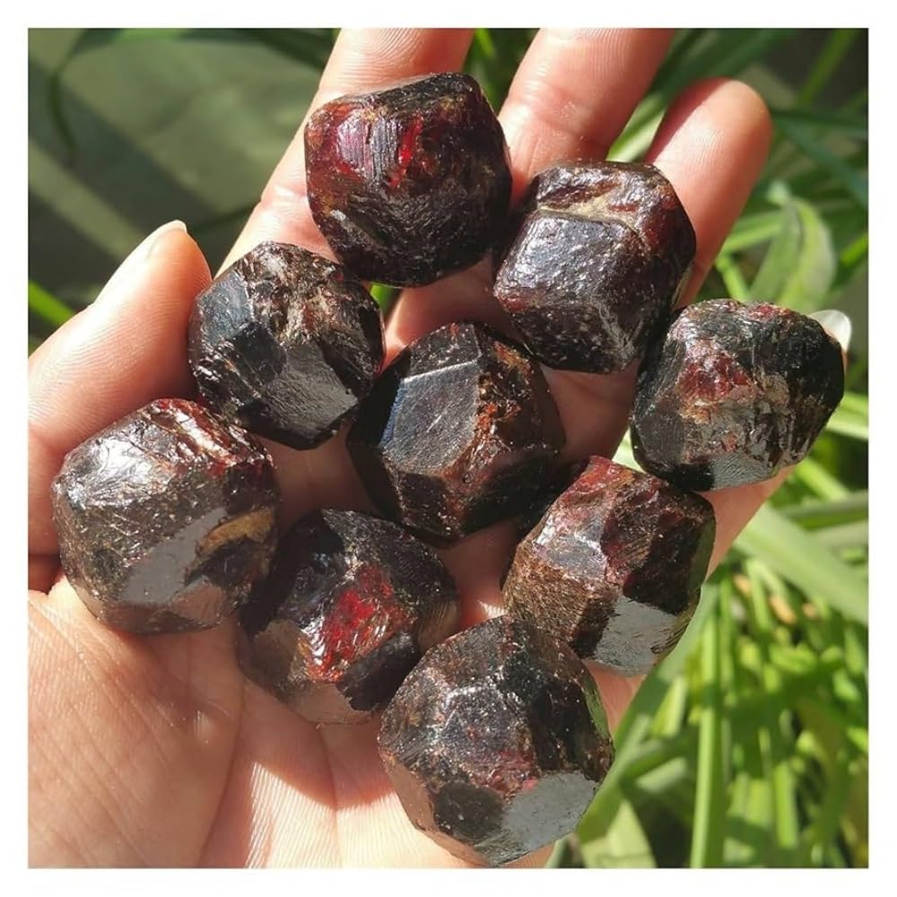 YLQUXEUV 3pc Quartz Rough Garnet Crystal Stone Raw Semiprecious Tumbled Stone Crystals crystals and stones