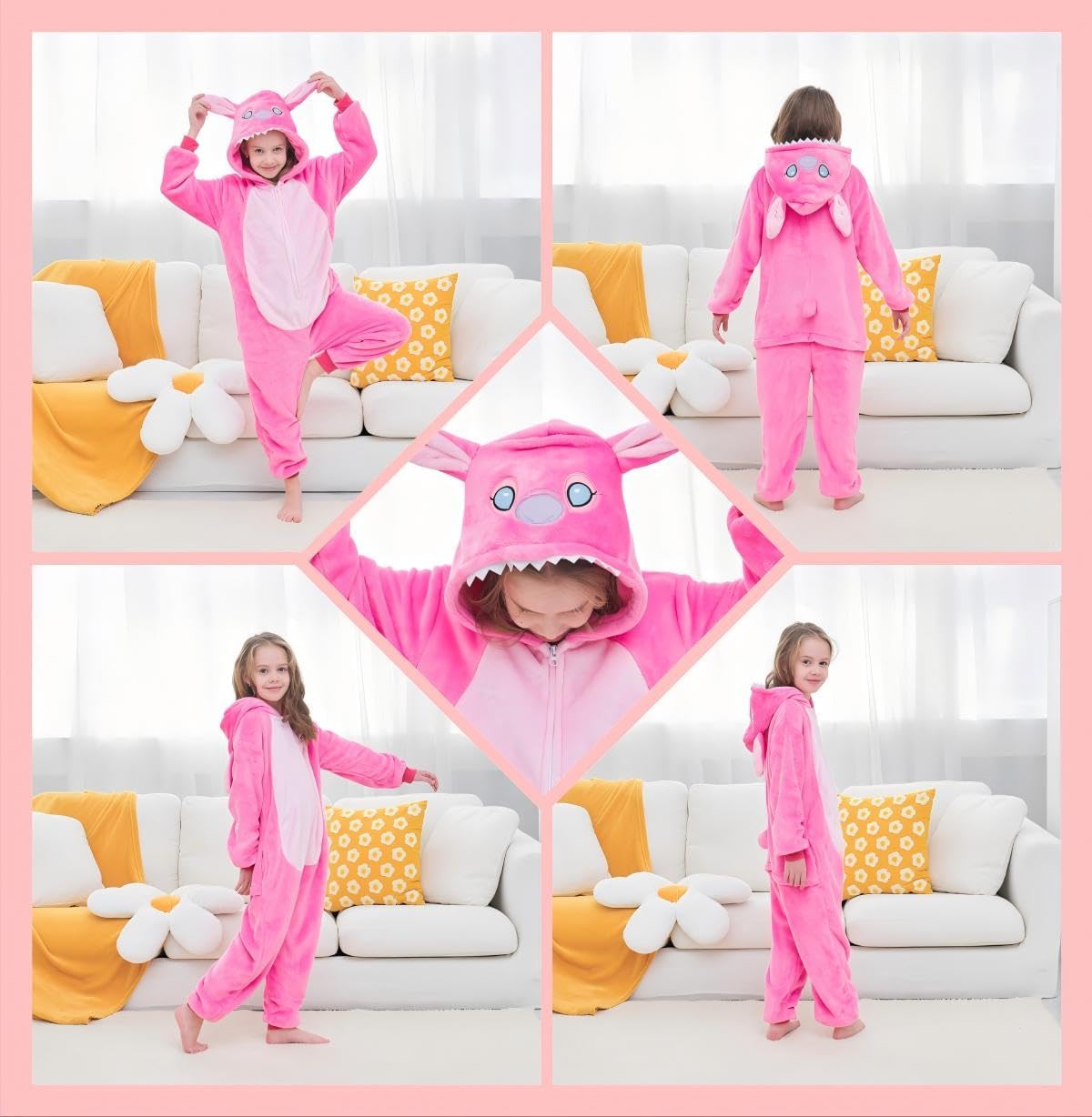 Kids Onesie Pajamas,Animal Cosplay Costumes Sleepwear Halloween Costumes for Girl - Image 2