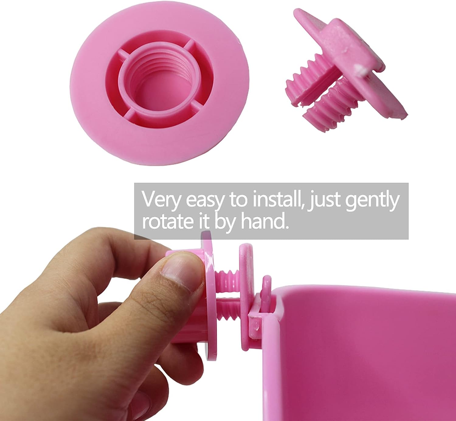 kathson Small Animal Litter Cage Potty Trainer Corner Litter Bedding Box Pet Pan Toilet Ideal for Rabbit, Bunny, Chinchilla, Ferret, Guinea Pig, Hamster(Pink)