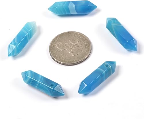 Vista 15 de Cuarzo rosa de 1.28 pulgadas (1.260 in) con piedras preciosas naturales hexagonales para hacer joyas, cuentas de curación de reiki de chakras