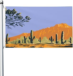 Saguaro Cactus In The Ironwood Forest National Monument Section Of The Sonoran Desert Arizona Flag 3x5 Ft Double-Sided Durable Outdoor Banner Home Party Welcome Flag Patio Decor Flag