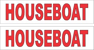 2-6x24 House Boat Real Estate Rider Sign Red