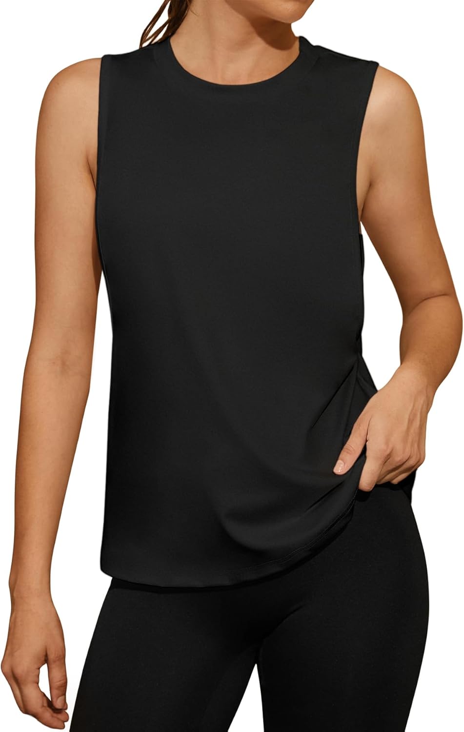 SOFIA'S CHOICE Women's Open Side Workout Tops Athletic Running Yoga Sleeveless Tank Top - Image 4