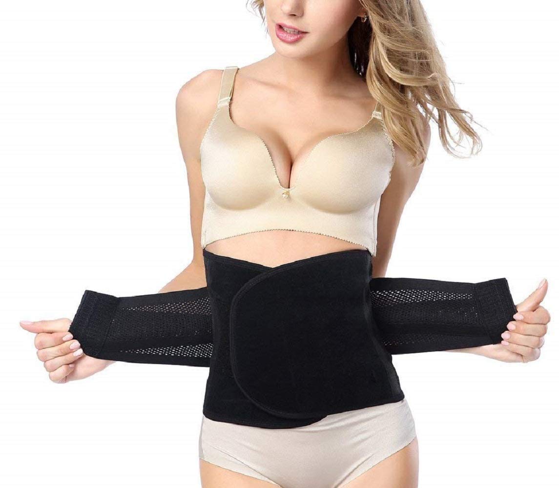 JERN Maternity Breathable Elastic Postpartum Postnatal Recovery Support Girdle Belt (XL, Black)-picture-54