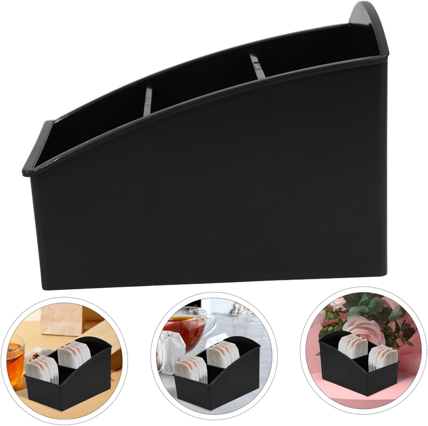 Tea Bag Holder Organizer Box, Multi Grids ABS Countertop Xmas