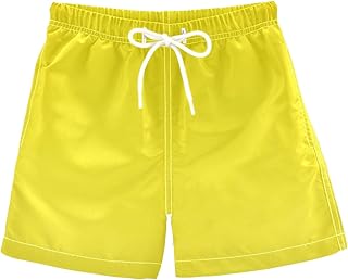 Bañador para niños pequeños, textura amarilla, color sólido, secado rápido, traje de baño, bañador, bañador para niño, adolescente, amarillo, 2-13 años