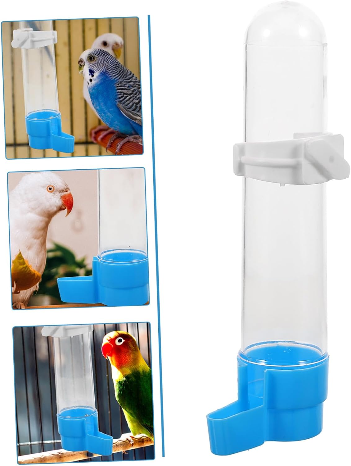 Kisangel Automatic Bird Water Dispenser for Cages Transparent Water Feeder Design for Parrots and Birds Easy to Install Compact Accessory image 5
