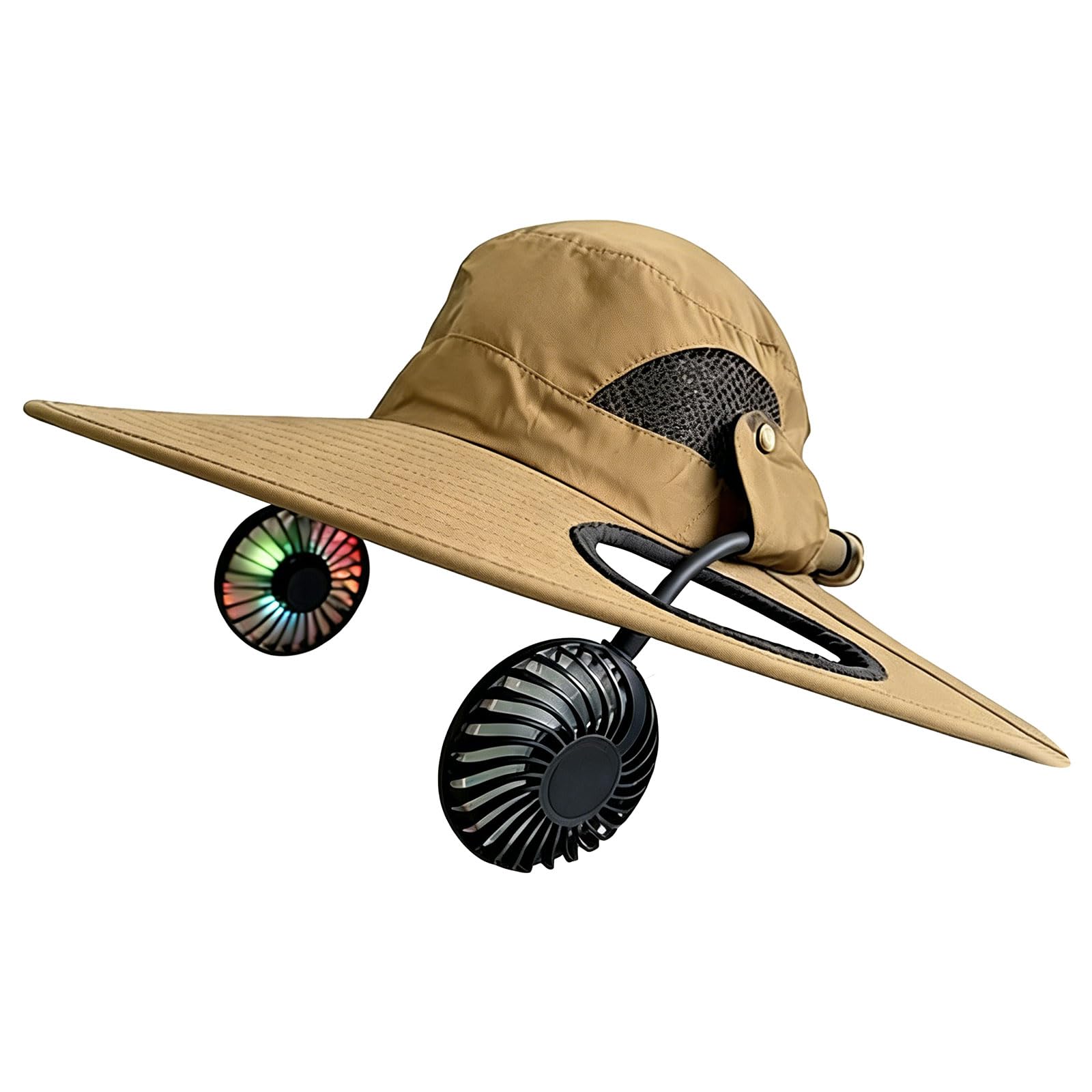 Jazuaiao Lightweight Sun Hat Integrated Draft Rechargeable Battery for Beach Camping Unisex Fan Hat