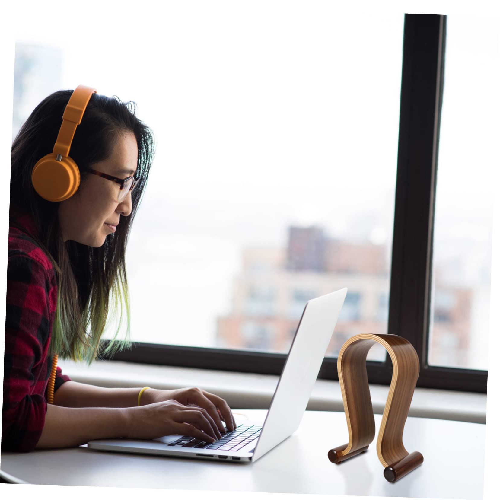 Cabilock Soporte para Auriculares de Madera de Nogal y Estable Exhibidor para Gaming y Uso Diario