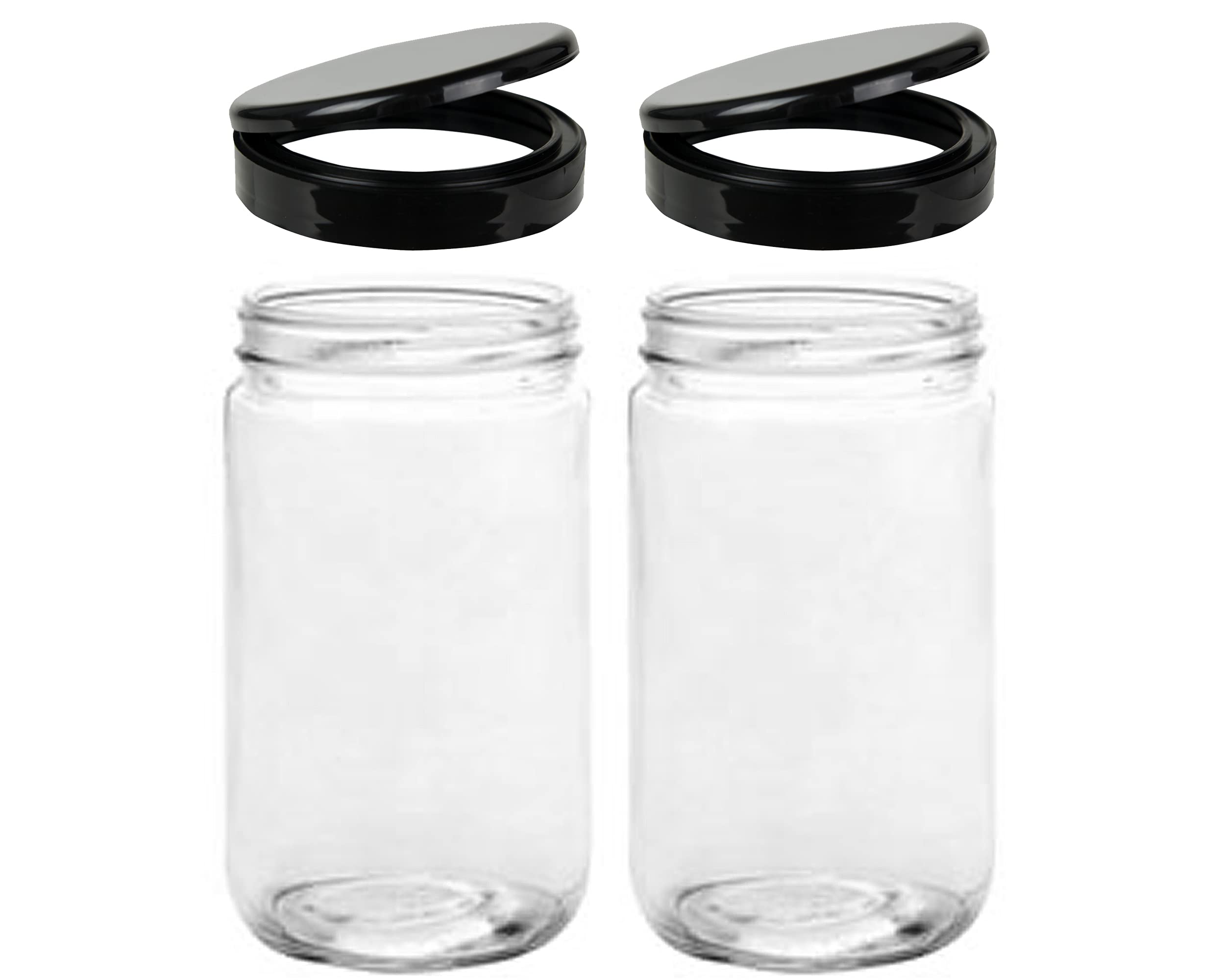 Buy Glass Mason Jars with FlipTop Lids Extra Wide Mouth Mason Jar 32
