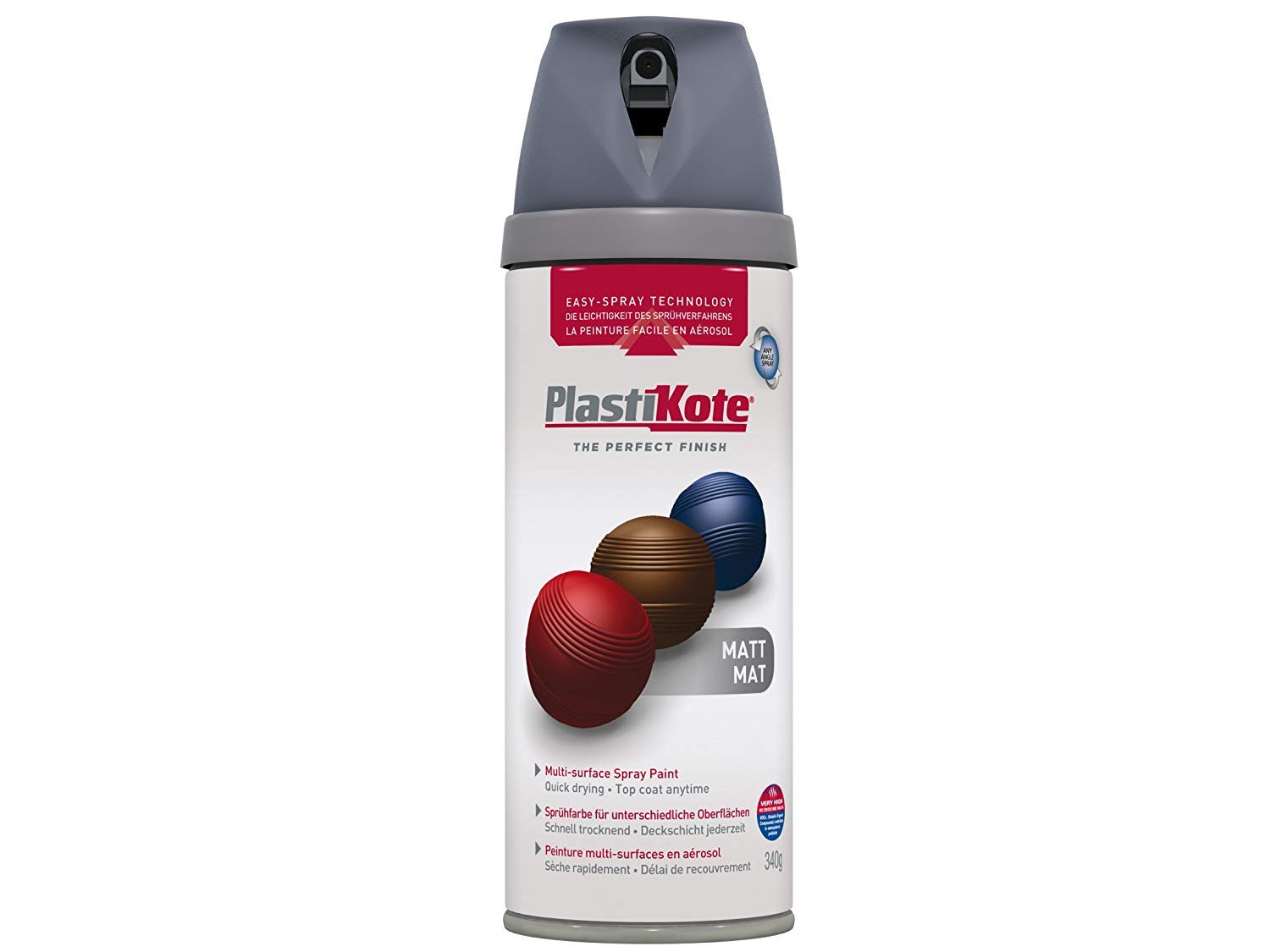 2 X 400ml Premium Spray Paint - Matt Grey
