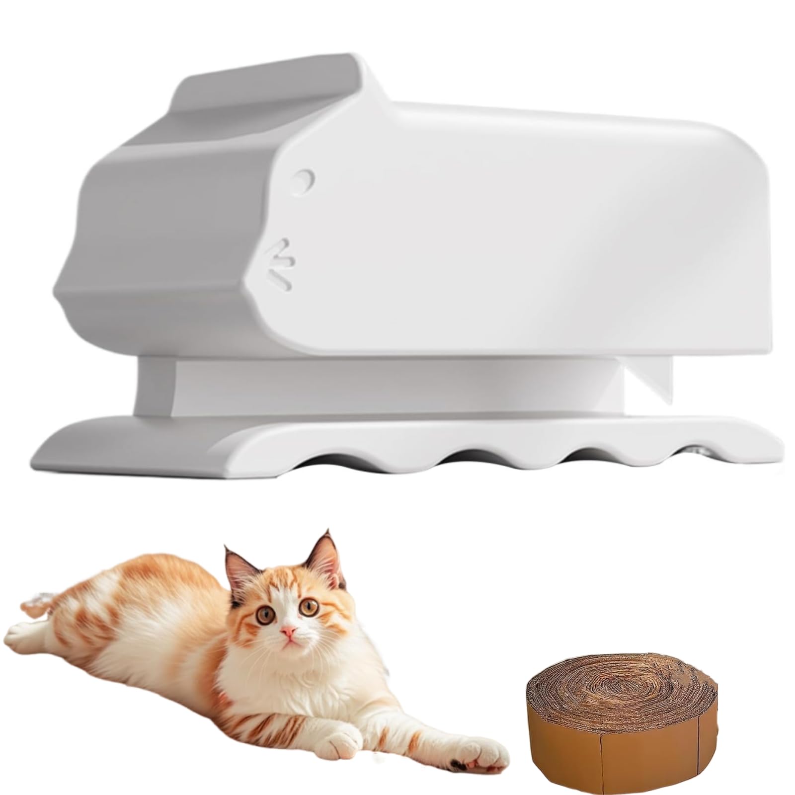 YFFSFDC 猫爪とぎ用段ボールカッター プリント段ボールカッティングマシン 猫の爪とぎボード カッター 切断機 ラッピングペーパーカッタースライダー家具 DIY 切削工具 操作簡単 (ホワイト)