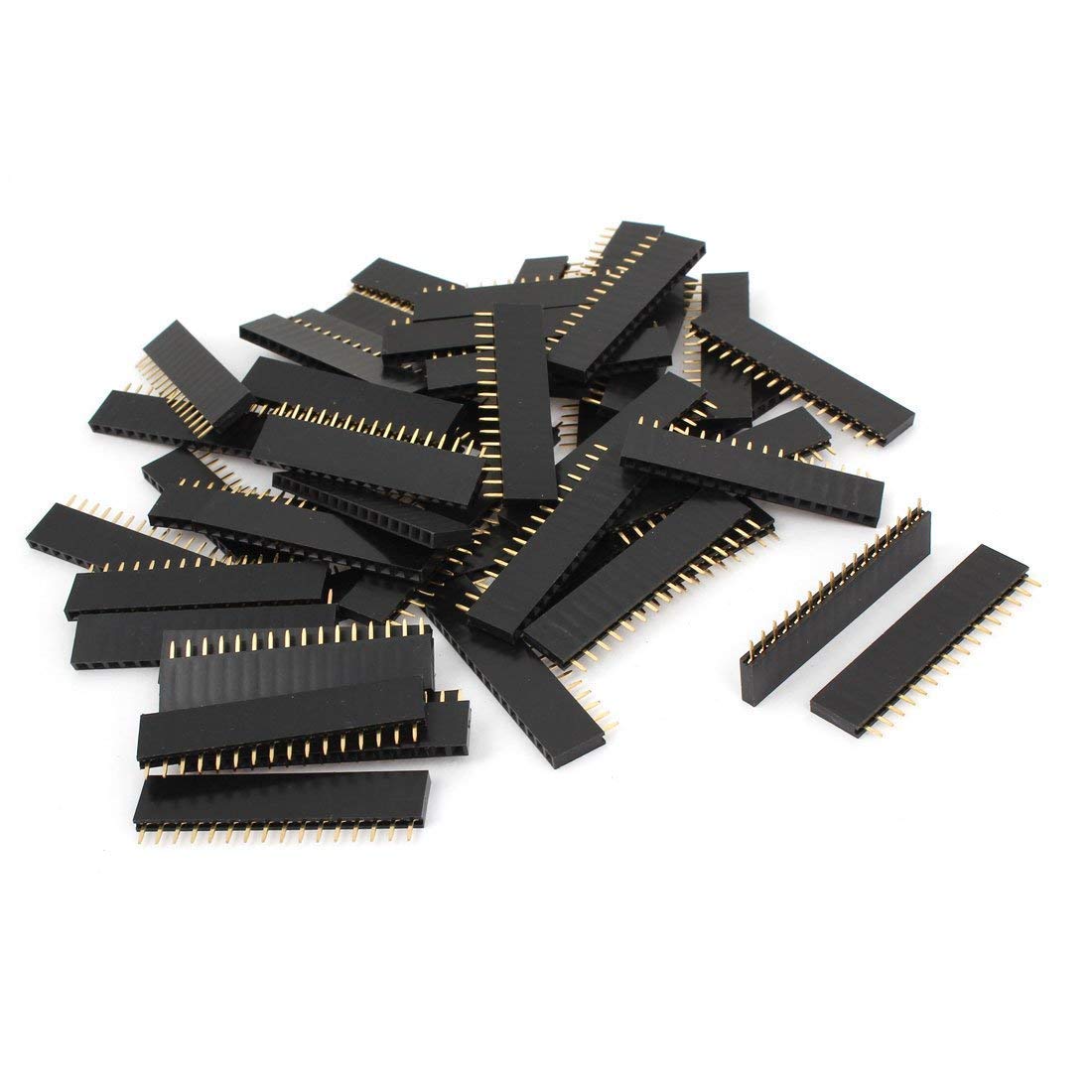Yohii Dahszhi 50PCS 2.54mm Spacing Female 16 Pins PCB Header Connector Single Row