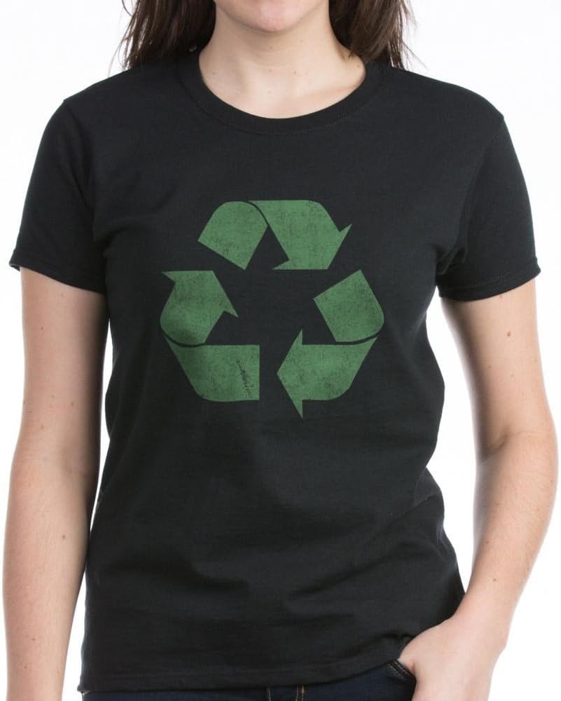Vintage Recycle Logo - Womens Cotton T-Shirt