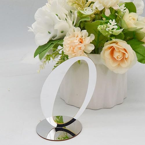 Miniatura 4 de NUOBESTY 10 piezas de acrílico para números de mesa, elegantes tarjetas de números de asiento de boda, reutilizables, decoración de mesa para