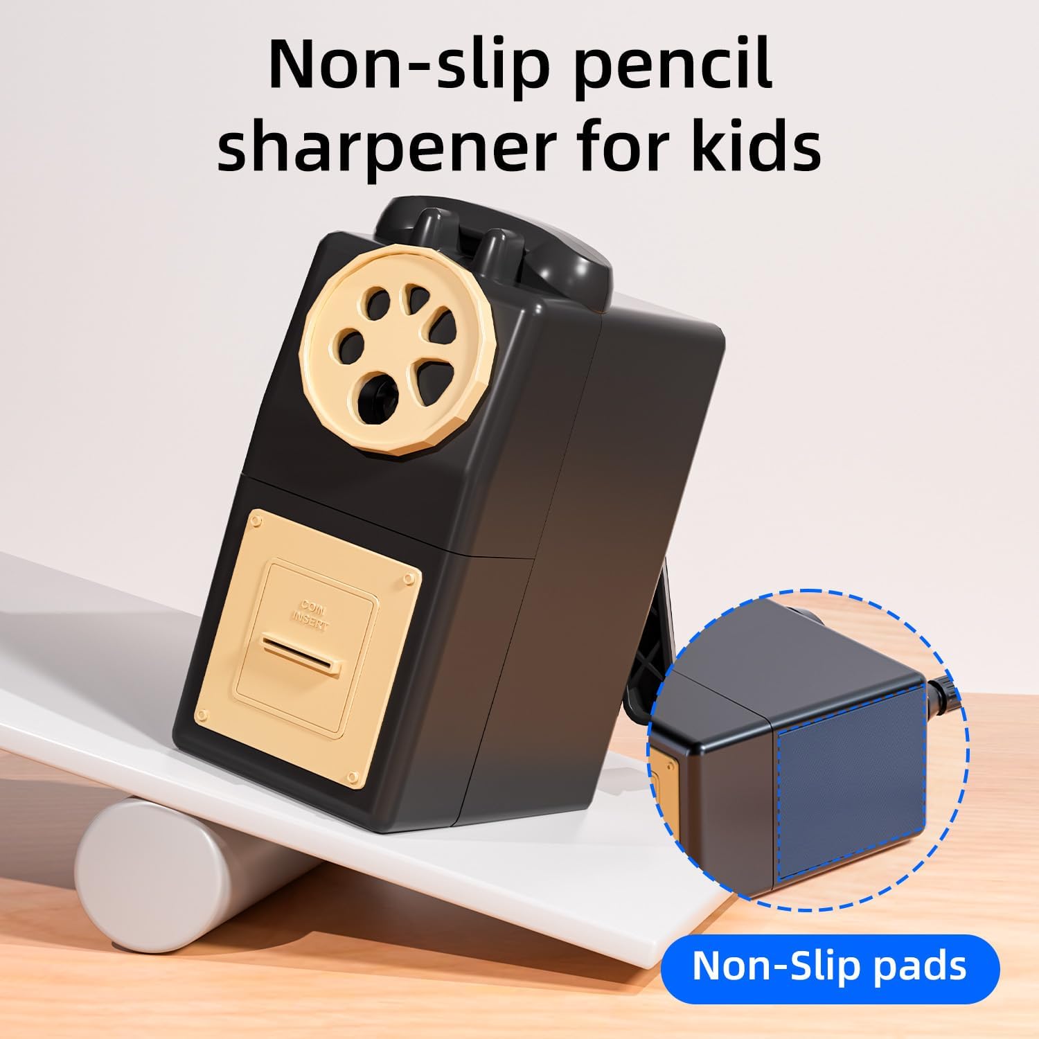 ZMOL Manual Hand Crank Pencil Sharpener - Heavy Duty Desktop Pencil Sharpener for Colored Pencils, Children's Classroom & Professional Use