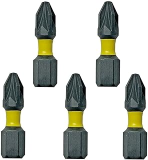 PZ2 Impact Driver Bits – 5 Pack | 25mm Screwdriver Set PZ2 Bits | PZ2 Impact Driver Bits | POZI 2 Impact Driver Bit Set | Pozidriv Screws Impact Bit Set Compatible with Dewalt Milwaukee Makita Bosch