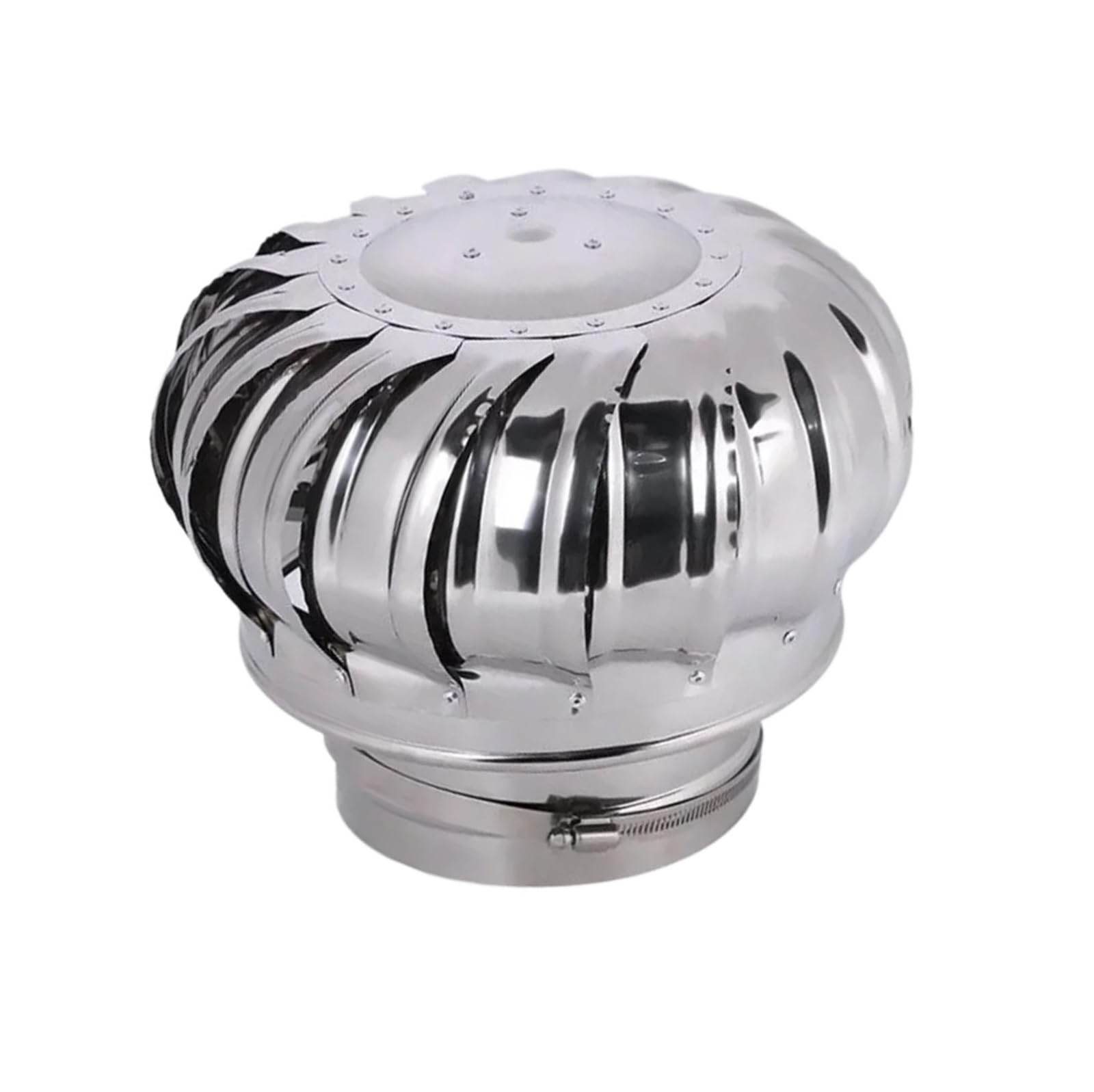 Chapeau de cheminée rotatif 160mm en acier inoxydable anti-pluie