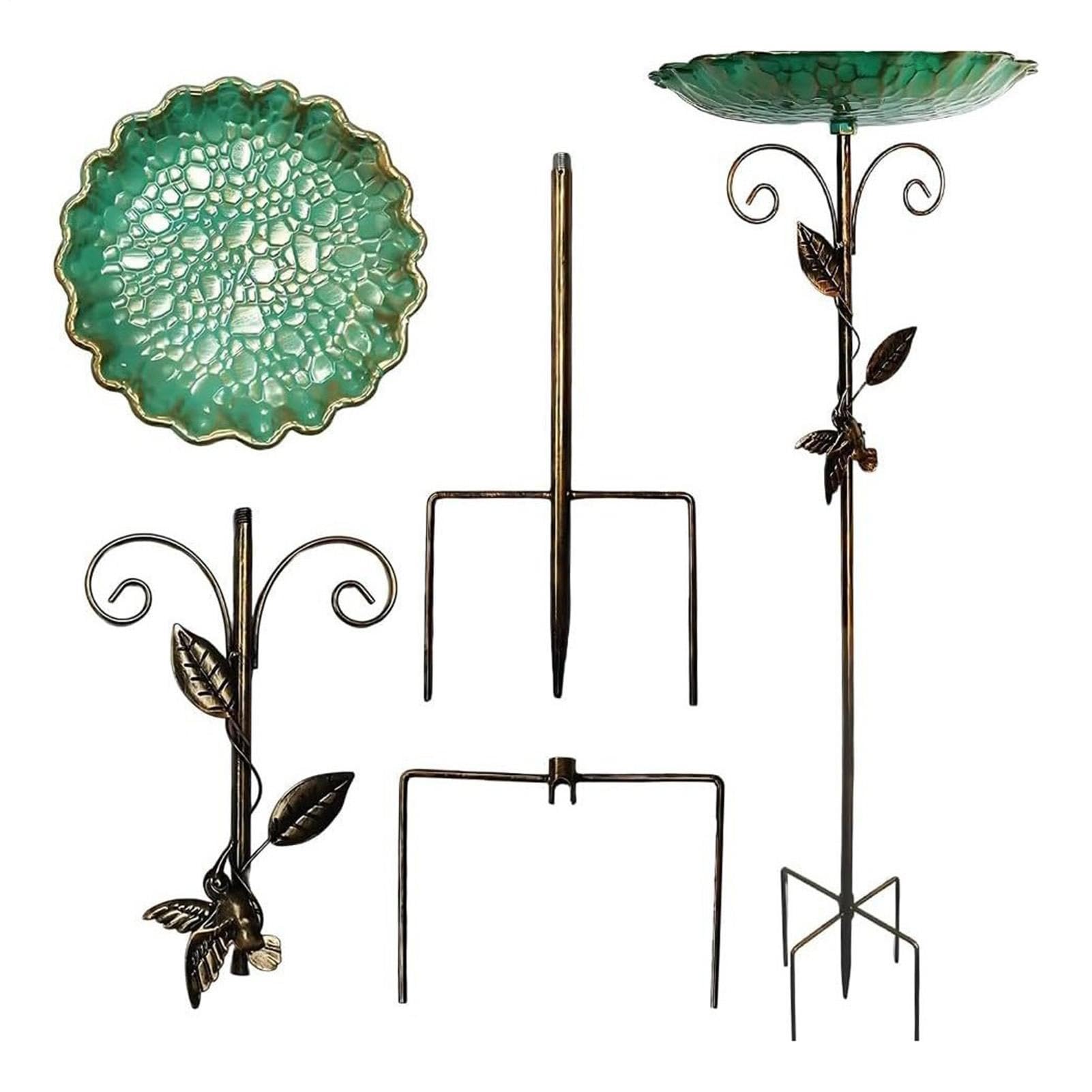 Generisch Bagno per uccelli da esterno – Dispenser di acqua decorativa alto 76,2 cm, abbeveratoio per uccelli con picchetto – per giardino, cortile, terrazza, parco e paesaggio