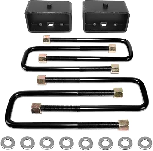 J2 Engineering J2-LK-NS-R-002-BK Kit de bloque de elevación de nivelación trasera de 3 pulgadas con pernos en U compatible con los modelos Titan XD