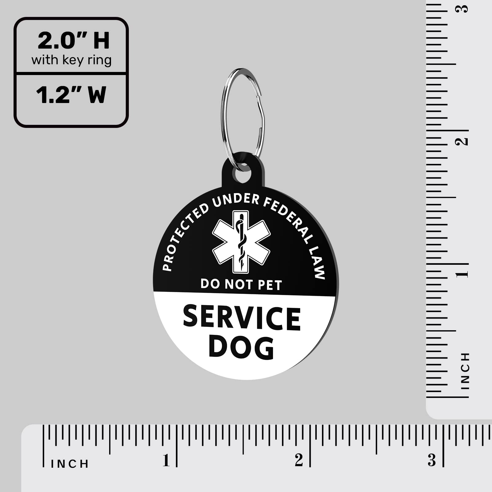 MYLUCKYTAG Médaille d'identification d'animal de service avec code QR | Profil en ligne et e-mail d'alerte de localisation | pour collier de chiens et chats