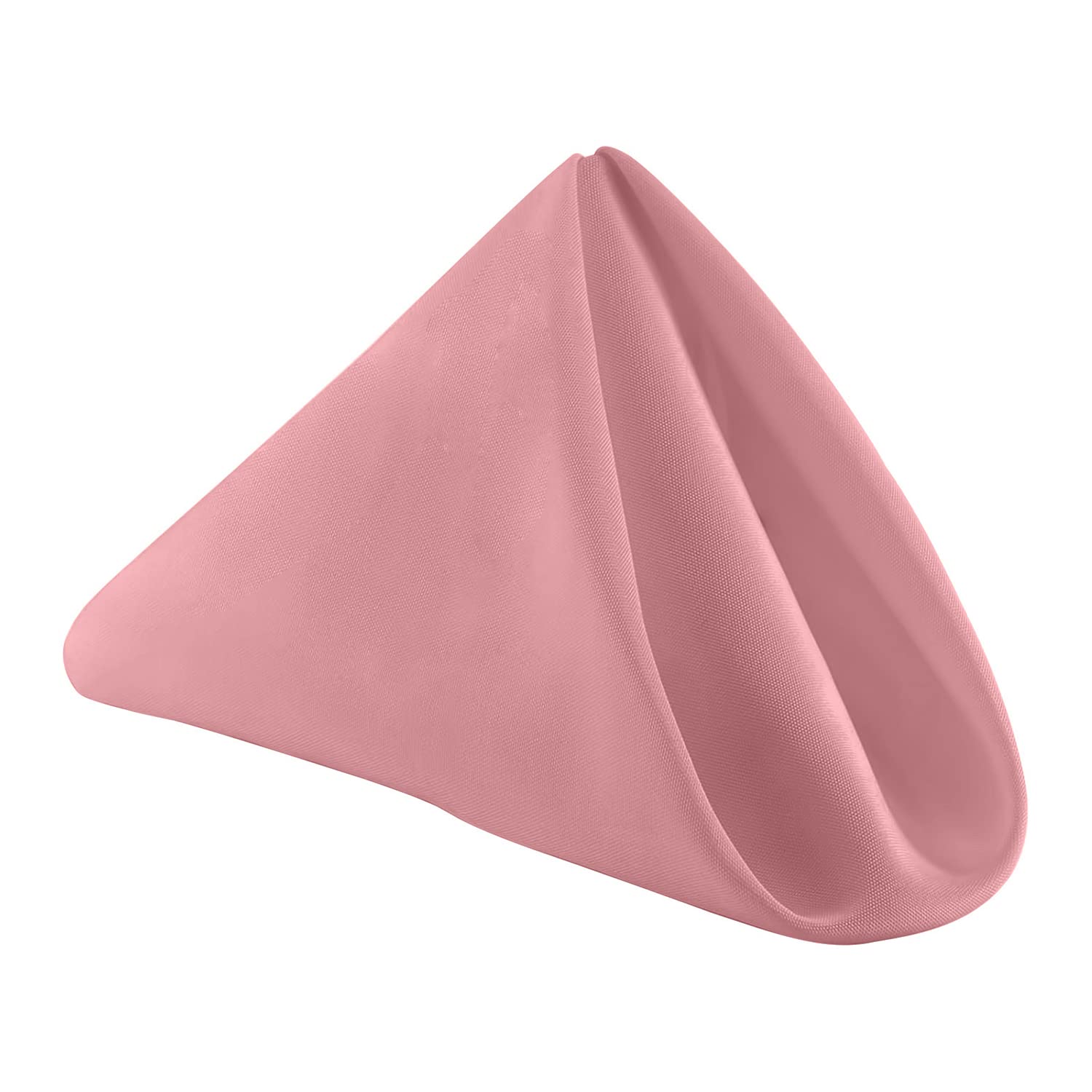 Trimming Shop 20 Inch Cotton Polyester Dusty Pink Table Napkin for Home, Hotel, Dinning, Wedding, Banquet, Party, Events, Hemmed Edges Lightweight & Machine Washable, 12pcs