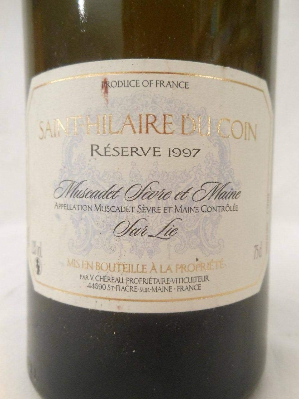 muscadet saint-hilaire du coin blanc 1997 - france loire - nantais - une  bouteille de vin : Amazon.fr: Epicerie