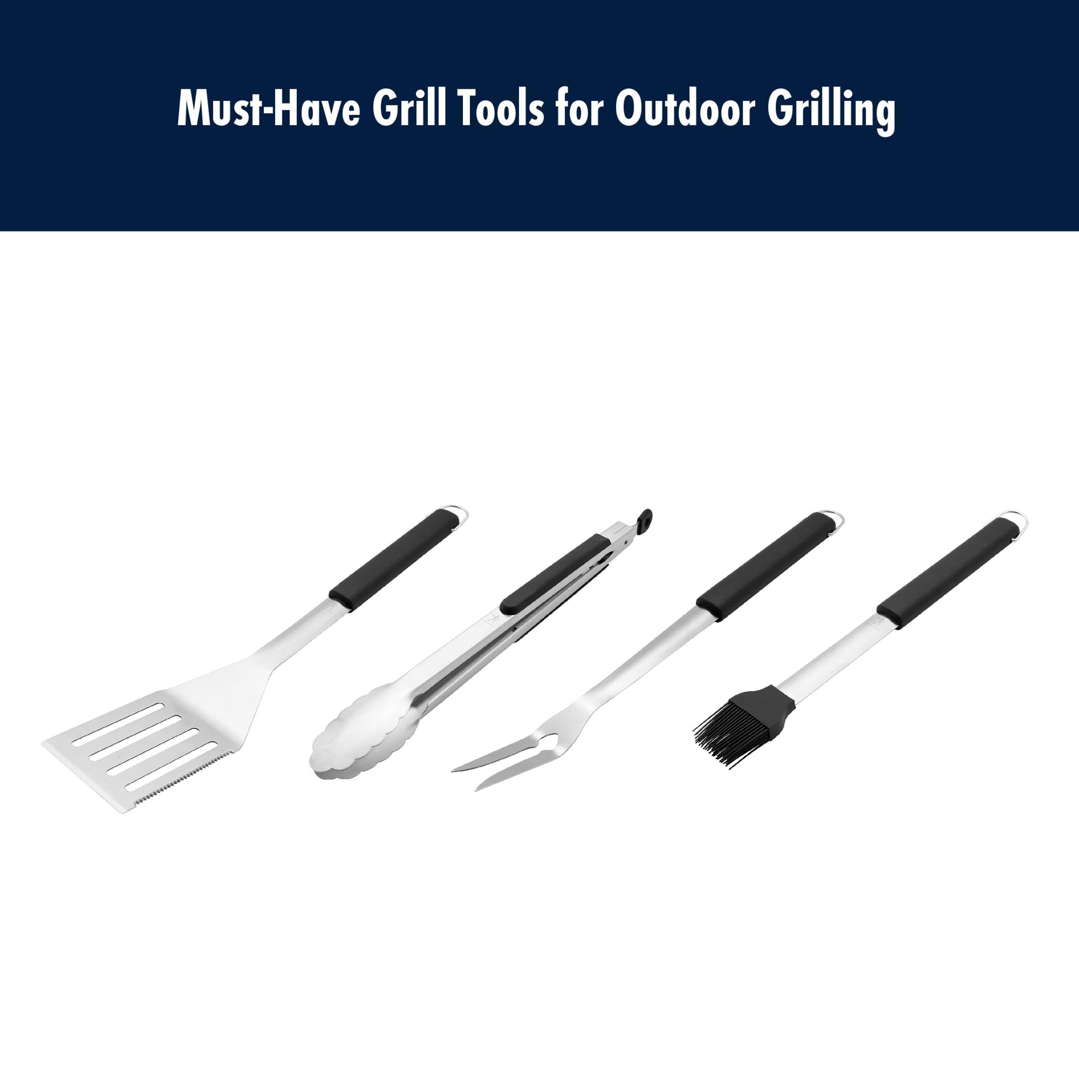 Amazon.co.jp: HENCKELS BBQ 4点ステンレススチールグリルツールセット 