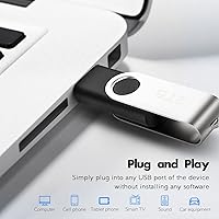 Vista 2 de Unidad flash USB de 2 TB 2000 GB USB 2.0 Pulgar Drive Giratorio USB Stick Bulk Gig Stick Memory Stick Metal Pulgar Drives