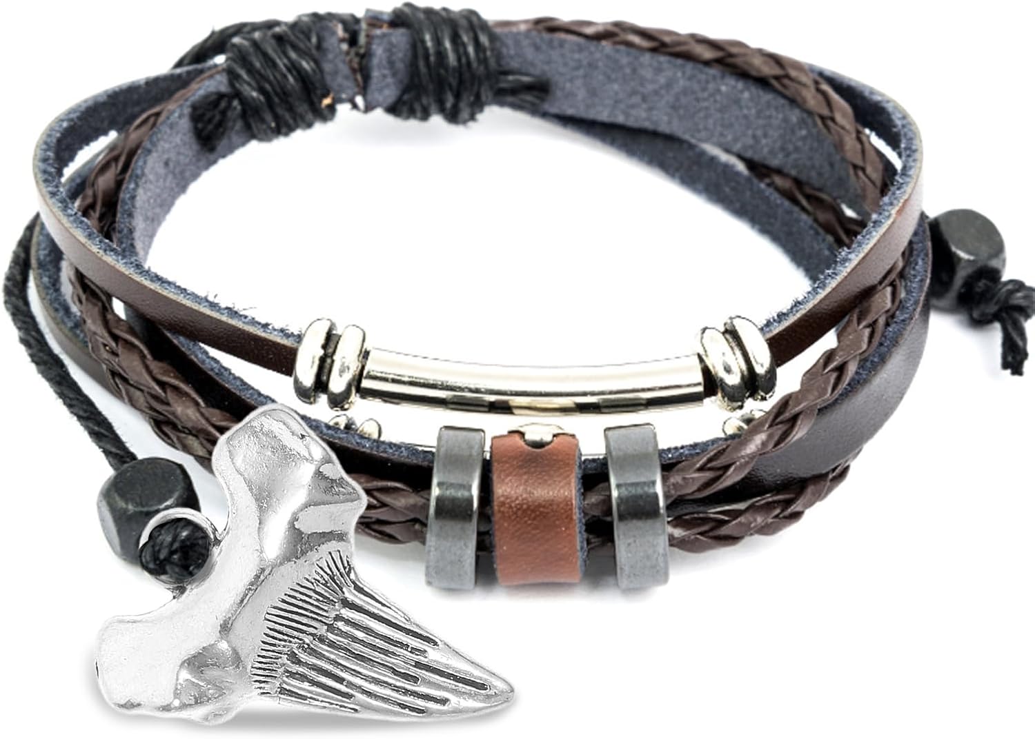 Shark Teeth Pendant Charms 12Pcs Small Teeth Charms for Jewelry Making Diy Necklaces Bracelets Keychains with Hanging Hoops Metal Craft Accessories 0.86X0.74X0.19In - Image 3