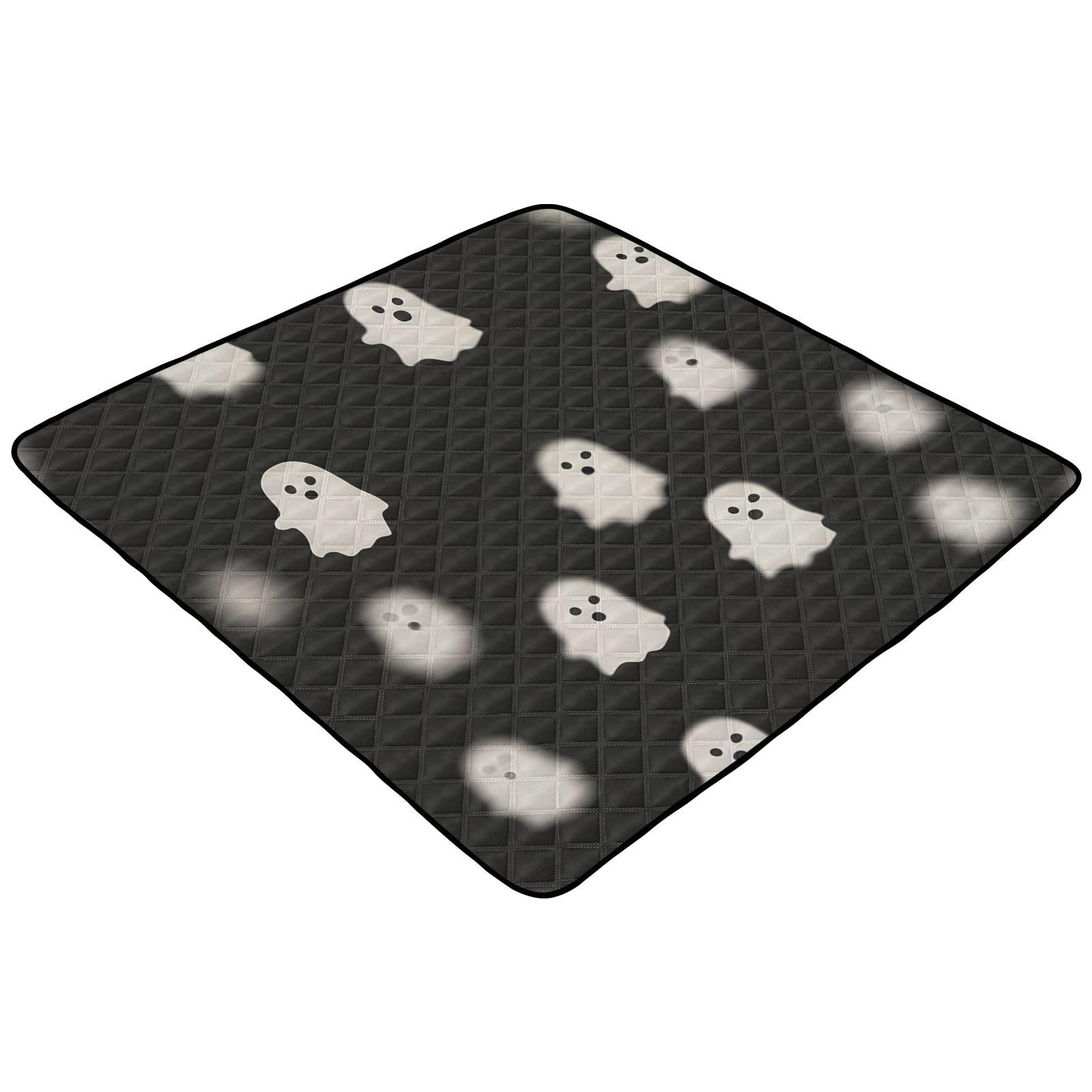 BOESI Graffiti Ghost Baby Play Mat, 50“ X 50” Washable Folding Crawling Mat, Baby Floor Mat, Soft, Non-Slip