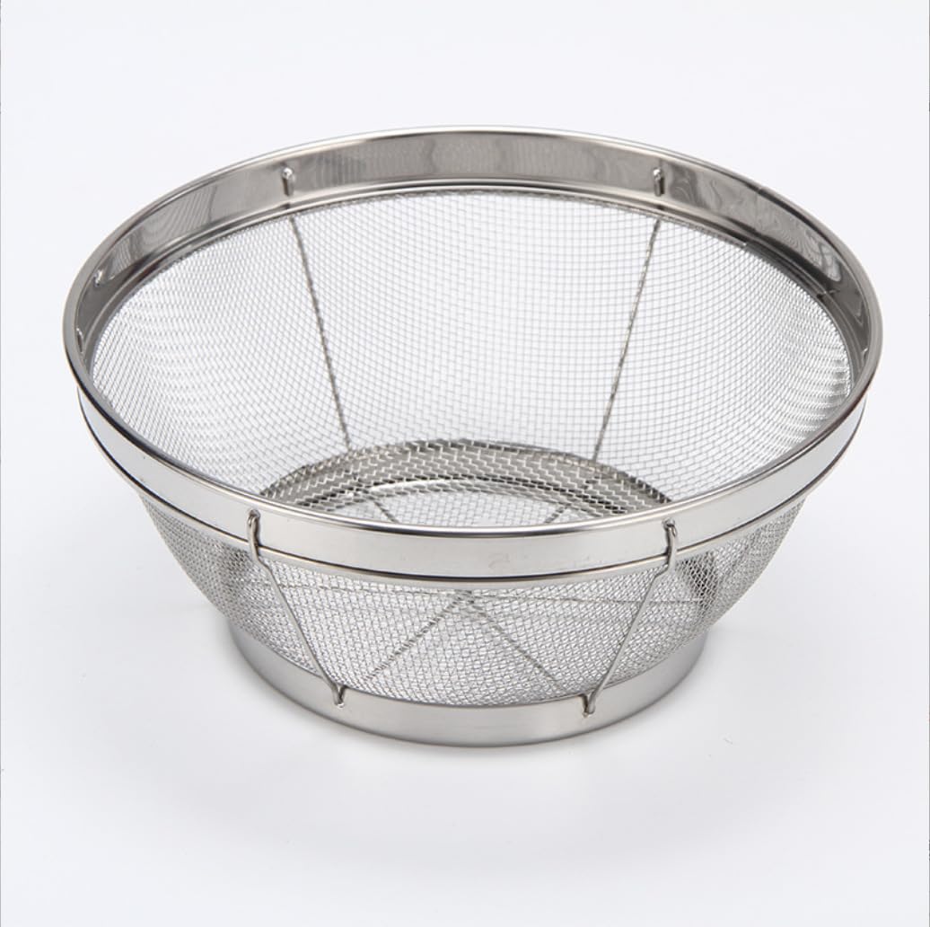 Edelstahl-Sieb - Nestbarer Küchen-Küchensieb | Langlebiges Feinmaschgewebe, Größen 19-28 cm, vielseitig verwendbar