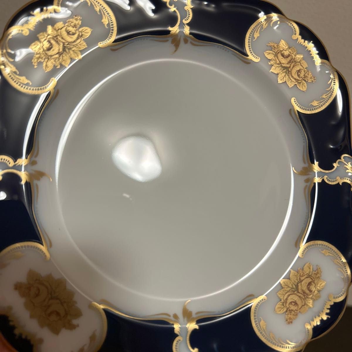 大倉陶園金彩薔薇スクエアプレートデザートプレート