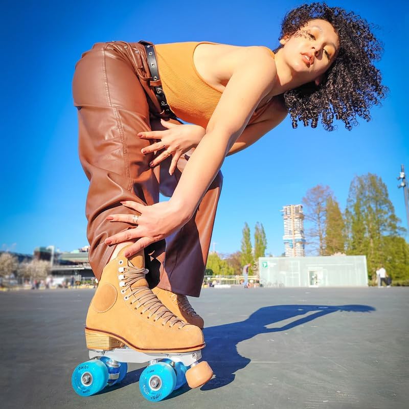 Wifa Roller Skate Boots, Street Suede, Breathable Leather, from Europe, Flexible at Upper Shaft End, Optimum for Dance, Trail Skating, Roller Figure and Park Skating | Special Colors