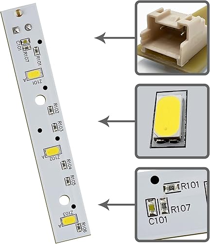 Miniatura 10 de WISINY WR55X26671 Refrigeradores LED Tablero de luz 2 piezas compatible con GE LED Refrigeradores Bombilla GE Congelador Bombilla Reemplazo