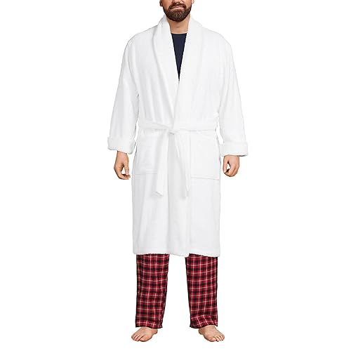 Lands' End Men's Full-Length Turkish Cotton Terry Bathrobe – 55"