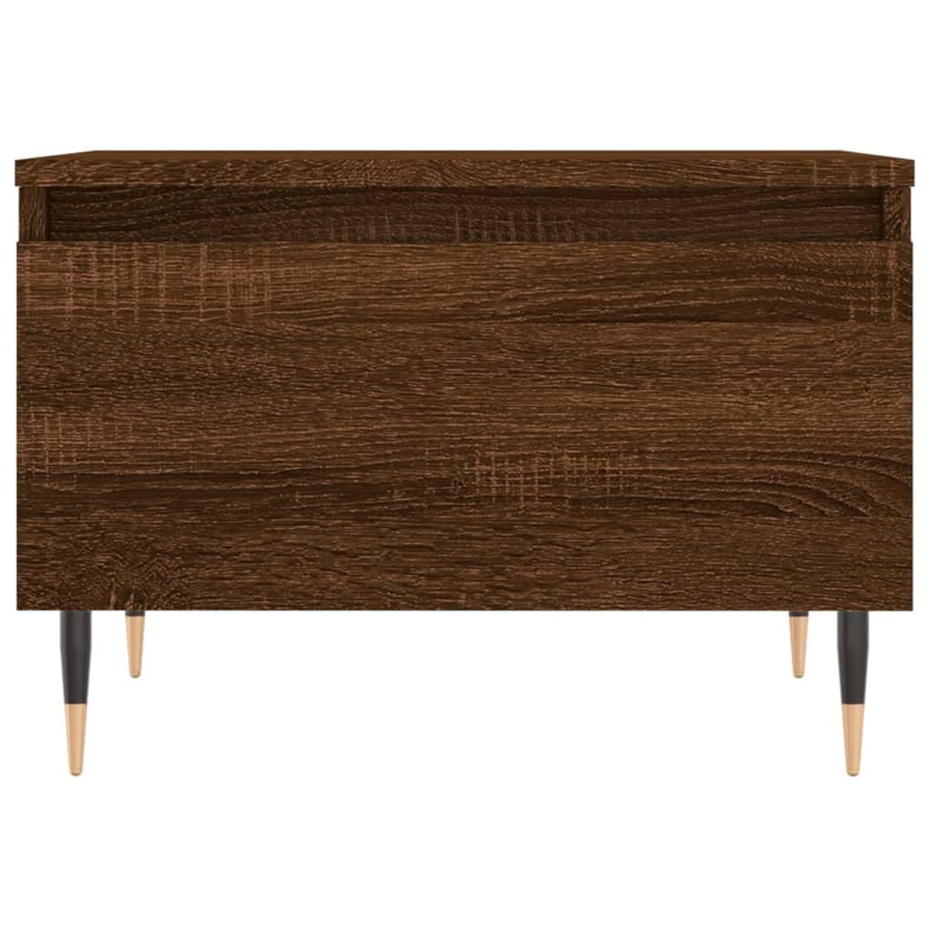 Homgoday 2 tavolini da caffè in rovere marrone, 50 x 46 x 35 cm, in legno ingegnerizzato, tavolino da tè per soggiorno, sala d'accoglienza degli ospiti, camera da letto e ufficio, mobili tipo 2