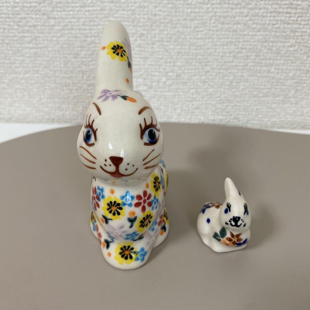 Amazon.co.jp: ポーリッシュポタリー 置物 うさぎ : ホーム＆キッチン