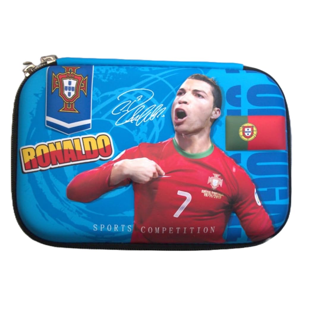 3D Cover Pencil Case with Compartments, Pencil Pouch for Kids, Pencil Box for Boys, School Supply Organiser, Stationery Box, Cosmetic Zip Pouch Bag (Ronaldo) (B0D812Y2LQ) Amazon Price History, Amazon Price Tracker