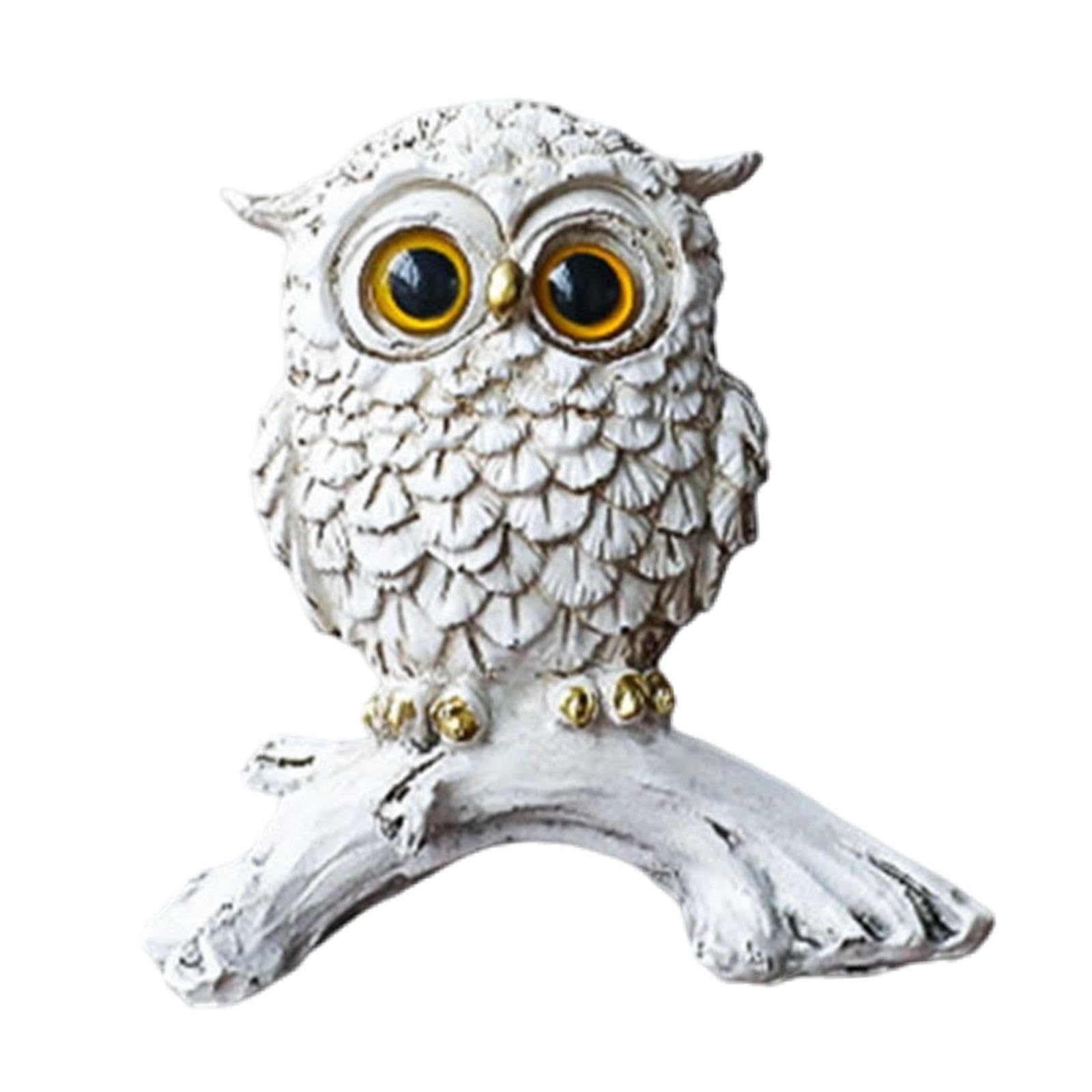 新品【真っ白な大理石で作られた可愛いフクロウの置物・高さ9cm】01