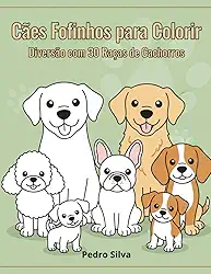 Cães Fofinhos Para Colorir (Portuguese Edition)