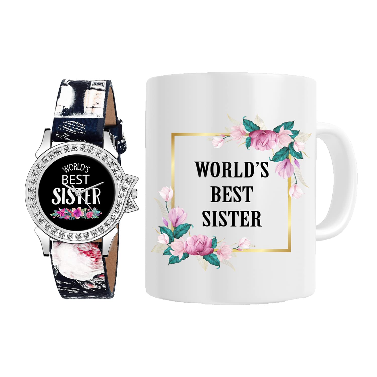 Relish Worlds Best Sister, Analog Watch with Printed Ceramic Coffee Mug for Girls & Women Gift | Rakhi Gift for Sister | Return Gift (B0B4SRB1TM) Amazon Price History, Amazon Price Tracker
