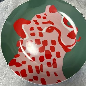 タイガーの皿 チベタンタイガー 鋳込焼物皿 染付×益子釉 | FUTADA