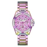 Iridescent Rhinestone Cut-Through Watch