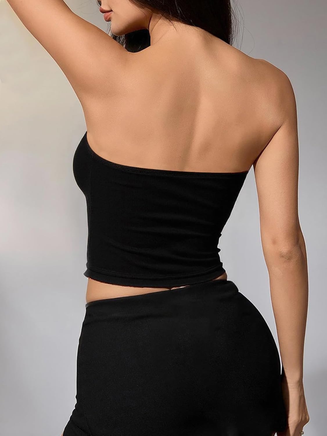 Women's Summer Floral Tube Top Boho Strapless Going Out Crop Tops Beach Vacation Clothes - Image 2