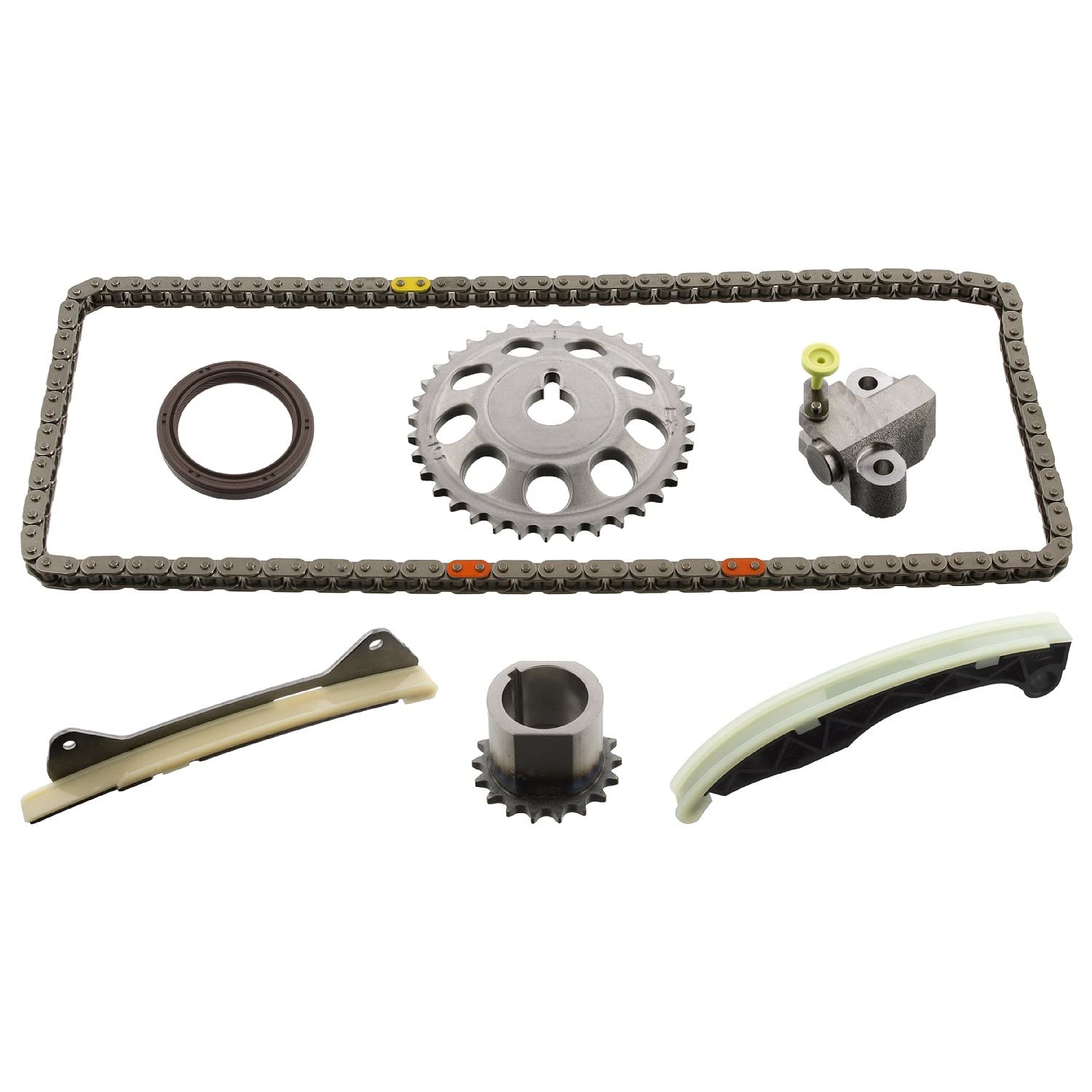 febi bilstein 101160 Steuerkettensatz für Nockenwelle, mit Gleitschienen und Kettenspanner , 1 Stück