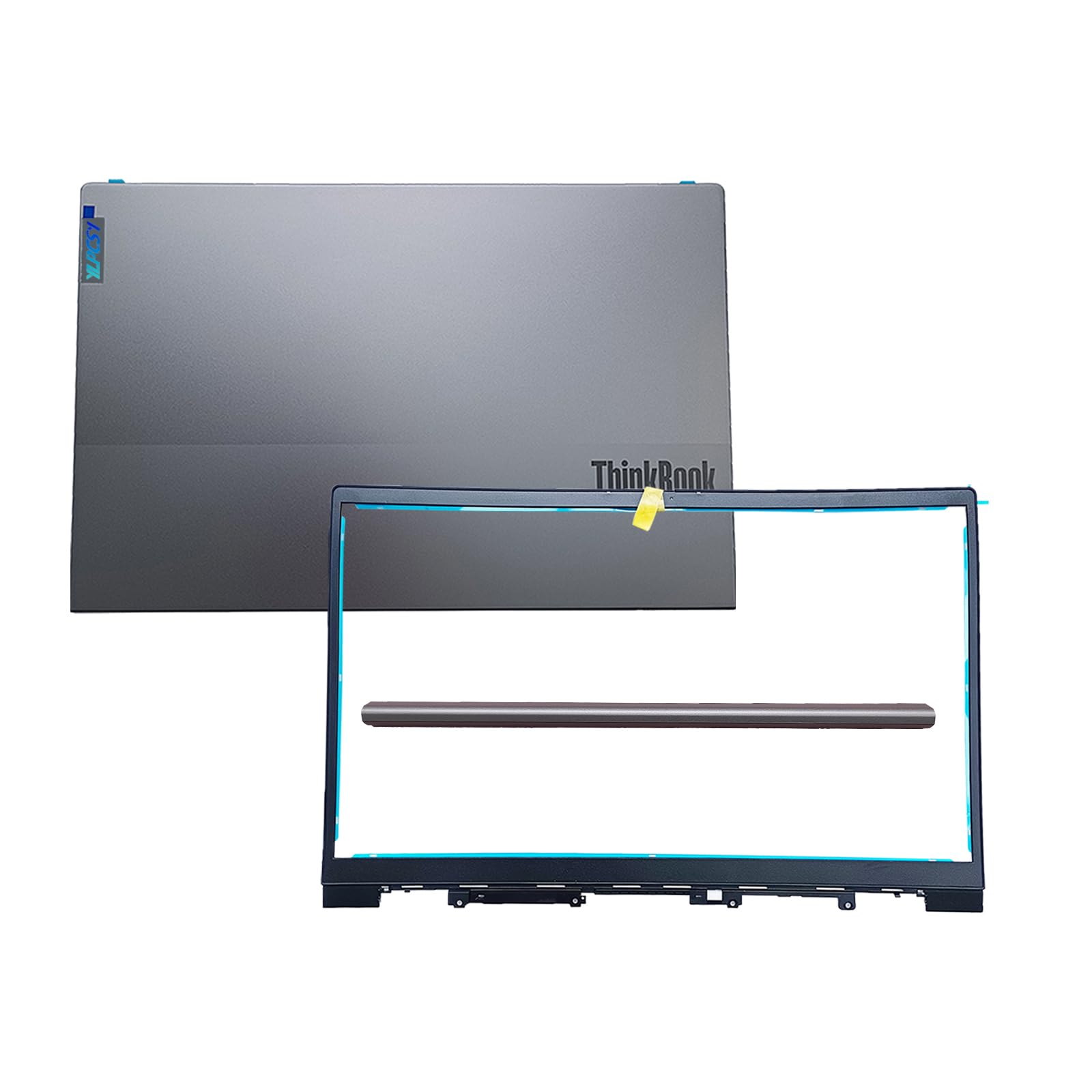 5CB1B34808 5CB1B34807 5B30S18986 Replacement Laptop LCD Back Cover Top Case Rear Lid with Hinges Cover and Front Bezel Frame for Lenovo ThinkBook 15