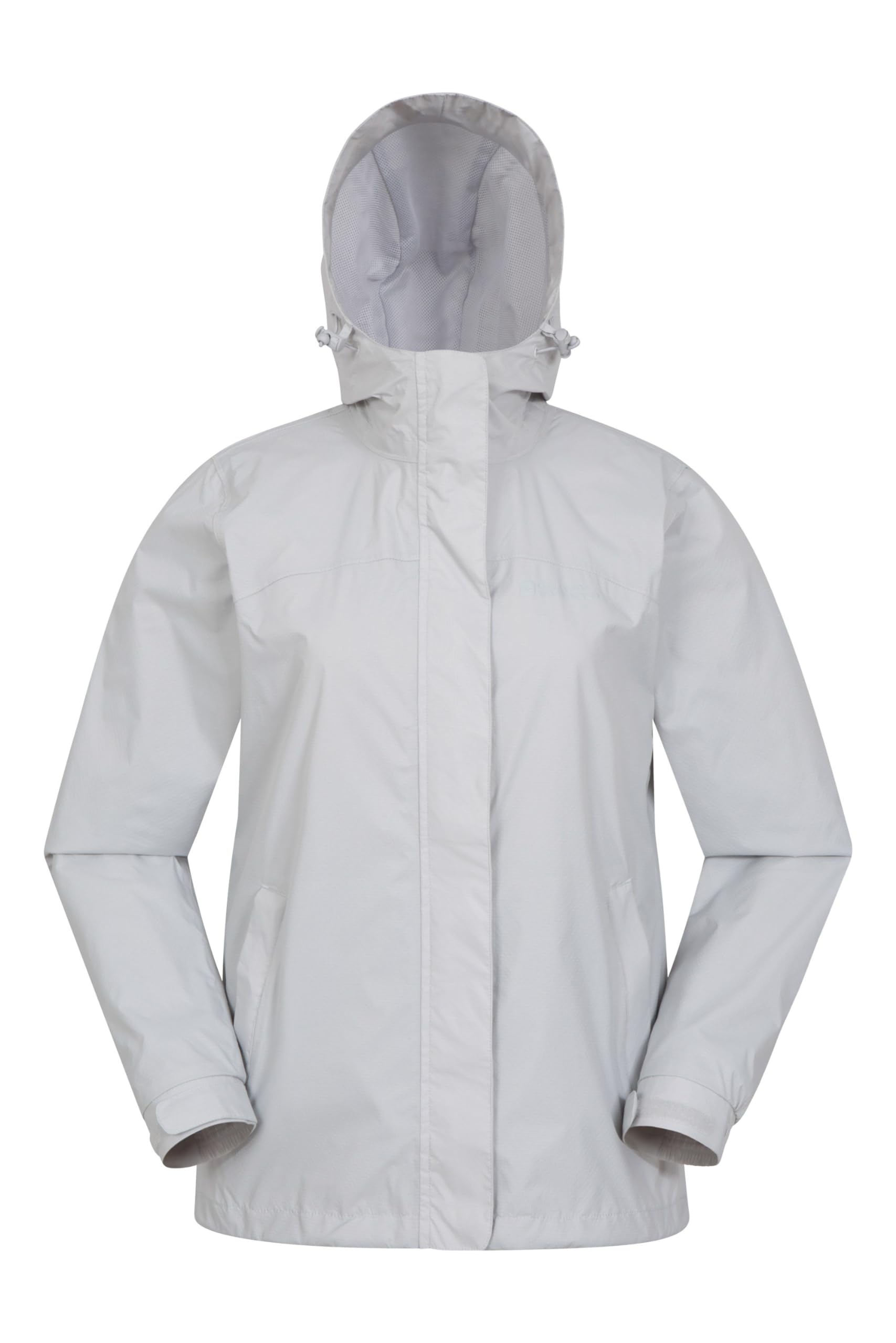 Mountain Warehouse Grey Torrent Womens Waterproof Jacket - Ladies Raincoat, Lightweight Coat, Fully Taped Seams, 2 Zipped Pockets Cagoule - For Travelling, Camping, Outdoors Size 10