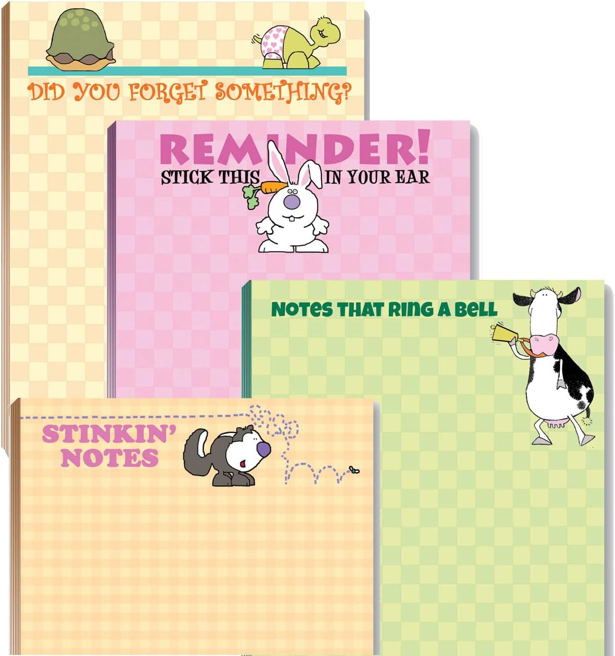 Cute Humorous Notepads 4 Assorted Funny Note Pads