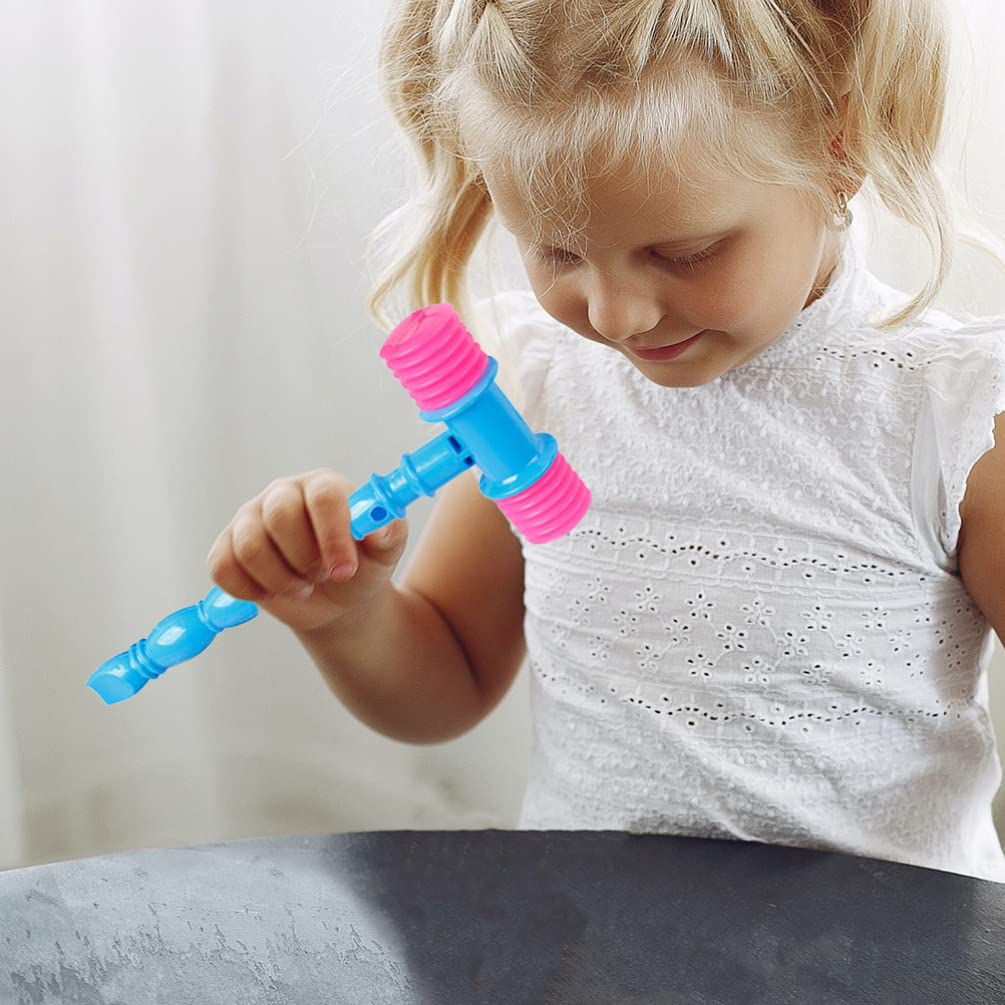 Juego de 8 juguetes de martillo para bebé, juguetes musicales para golpear y golpear chirriantes para niños pequeños de 1 a 3 años | Mazo de martillo de plástico colorido para aprendizaje 6